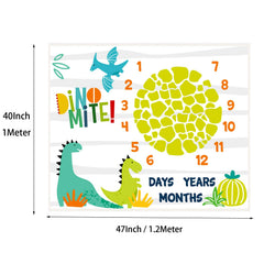 PAMBO dinosaur-month-blanket-soft-fabric provides cozy, breathable warmth during milestone shoots.