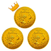 PAMBO Tooth Fairy coin front view in gold plating, premium keepsake for lost teeth.