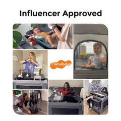 Pamo Babe 360 visibility mesh lets you monitor baby from all angles.