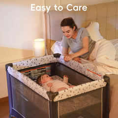 Pamo Babe carry bag keeps travel cot organized and portable