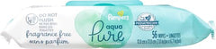 Pampers Aqua Pure Baby Wipes close-up texture ideal for gentle cleaning on delicate skin.