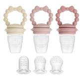 PandaEar 3-pack feeder with varied silicone pouches for gentle solid feeding.