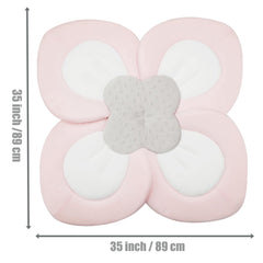 PandaEar baby bath pad features four plush petals to cradle tiny newborns