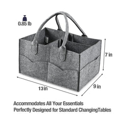 PandaEar diaper caddy divided compartments keeping essentials neatly sorted