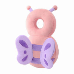PandaEar baby head protector backpack in pink with cushioned safety for early steps.