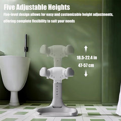 PandaEar baby shower stand ergonomic handrails offer secure, comfortable baths.