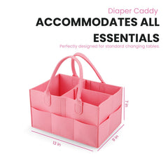 PandaEar diaper caddy exterior pockets—quickly grab creams and accessories.