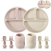 PandaEar divided-suction-plate offers mess-free mealtimes with three sections for little independence.
