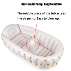 PandaEar bathtub showing textured non-slip bottom for toddler safety.