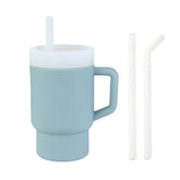 PandaEar Kids Tumbler soft-touch blue finish aids comfy grip for toddlers