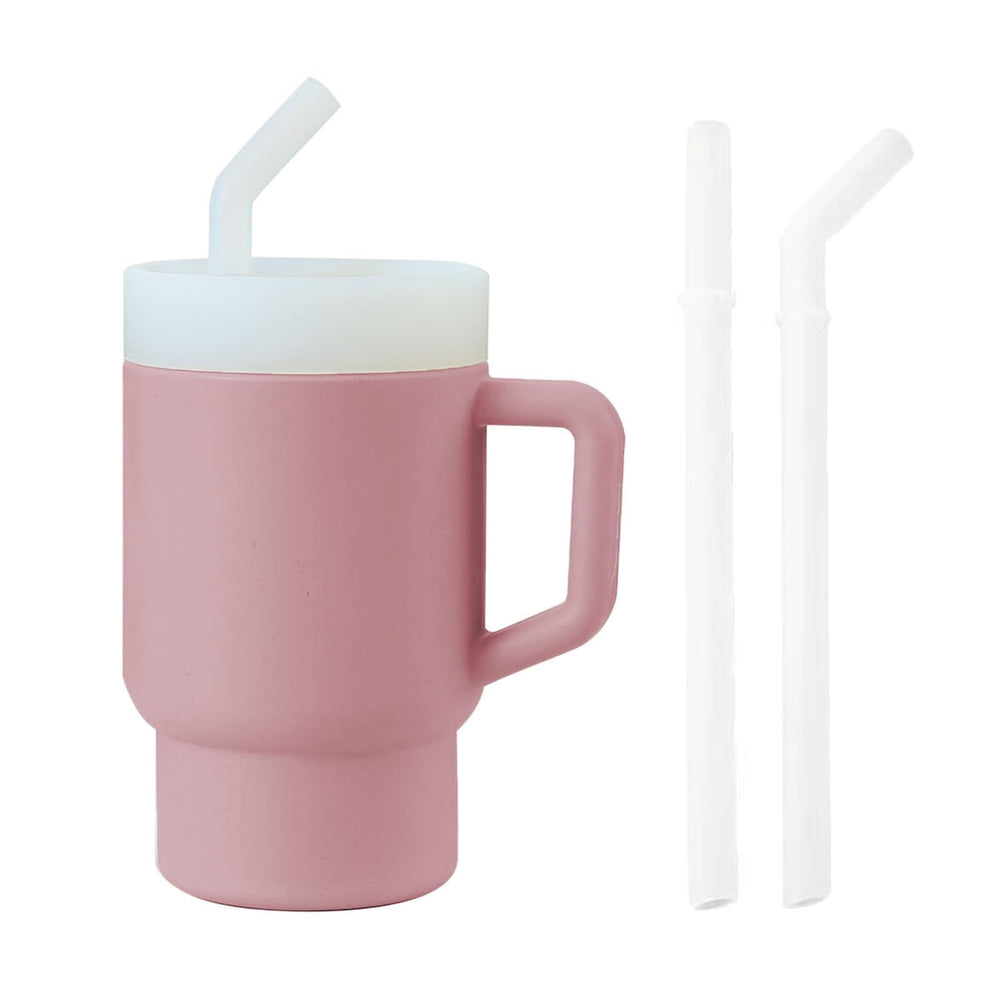PandaEar kids tumbler with soft-touch finish for easy grip during hydration.