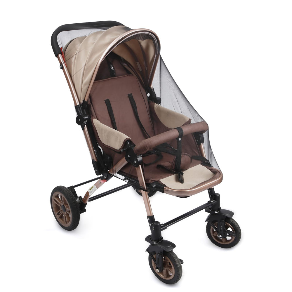 PandaEar mosquito net for stroller with universal fit protects baby on outdoor strolls.