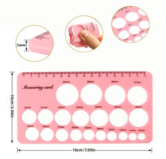 PandaEar Nipple Ruler measuring tape demonstrates soft guidance for flexible sizing and comfort