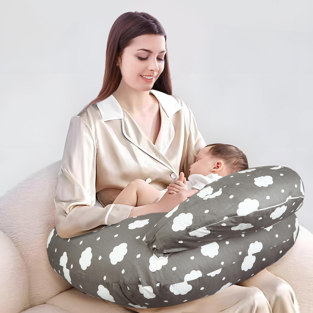 PandaEar nursing pillow with adjustable waist strap supports secure feeding positions