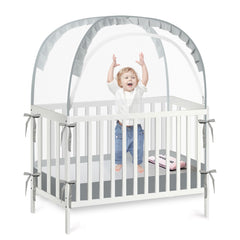 PandaEar pop-up crib tent ready for quick setup and placement.