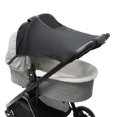 PandaEar stroller sun shade UV protection over baby during sunny stroll