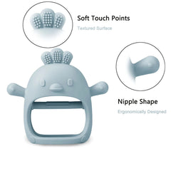 PandaEar teether cools in freezer for lasting relief.