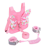 PandaEar toddler leash with pink butterfly wings keeps kids close in crowded spaces.