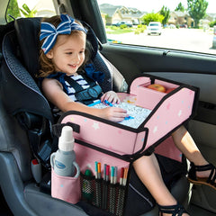 PandaEar Unicorn Travel Tray tablet holder highlights hands-free entertainment on trips.