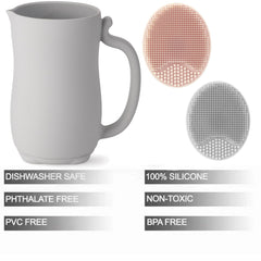 PandaEar rinse cup grey handle grip highlights ergonomic design for easy bath time.