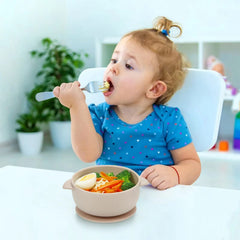 PandaEar bowls with anti-slip handles aid toddler feeding