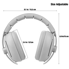 PandaEar Baby Ear Muffs 2 in 1 adjustable headband fits infant to toddler