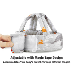 PandaEar baby helmet Y-strap design stabilizes fit for active infants during play