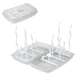 PandaEar collapsible bottle rack folded, showcasing compact travel-friendly design.