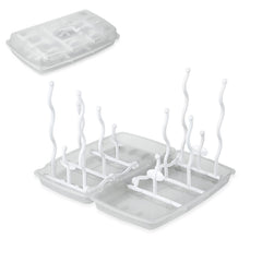 PandaEar collapsible bottle rack folded, showcasing compact travel-friendly design.