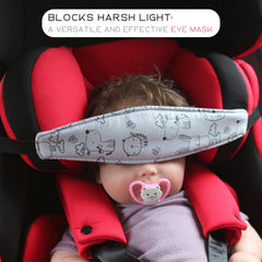 PandaEar headrest supports neck and head during naps in strollers and car seats.
