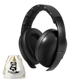 PandaEar infant noise-cancelling headphones overview with travel-friendly design for babies.