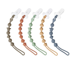 PandaEar pacifier clip with one-piece design keeps pacifiers clean and within reach.
