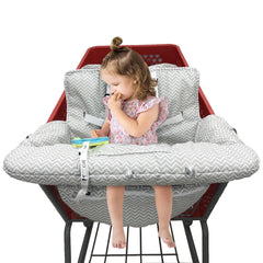 PandaEar shopping cart cover front view with 360-degree protection for clean carts.