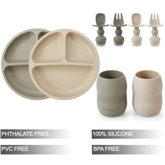 PandaEar three-section plate design highlighting organized portions at mealtime.