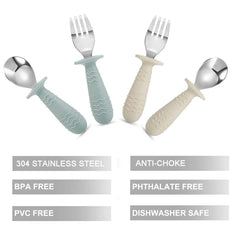 PandaEar spoons and forks in dishwasher-safe design for easy cleanup