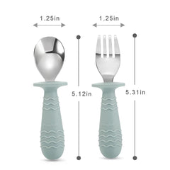 PandaEar fork close-up showing curved tines for gentle feeding