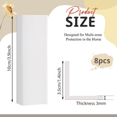 Pangda baseboard corner blocks white close-up matte rubber texture blends with decor.
