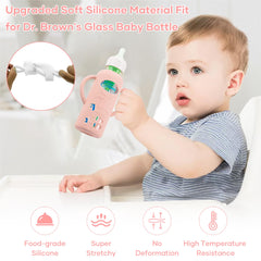 Panimosi bottle sleeve closeup cutout highlights milk level visibility during feeding.