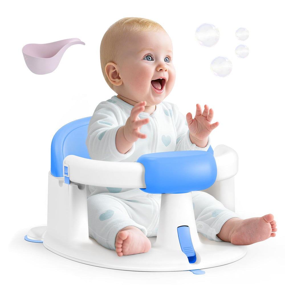 PANUSU Baby Bath Seat with suction cups securing firmly for stable baths