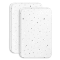 Papablic bassinet sheets 33x21-inch fit securely with a 360° elastic edge for quick changes.