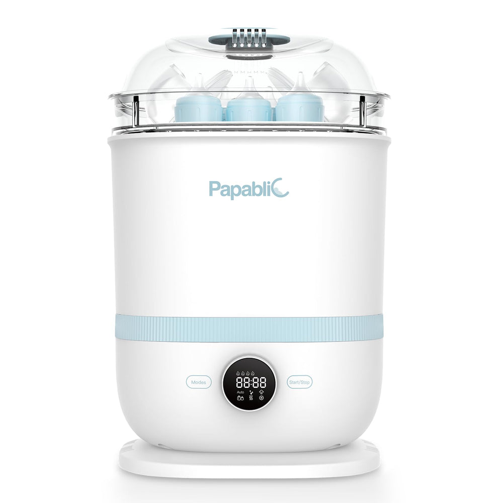 Papablic Bottle Sterilizer Pro Max top view shows spacious capacity for 13 bottles