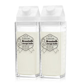 Papablic glass breastmilk pitcher front view showing 17oz capacity for organized fridge storage