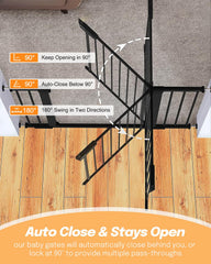 Papacare 42in gate pressure-mount for quick, tool-free setup.