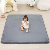 PaPaMat 1.3-inch padding close-up showing plush foam and velvet surface for comfy play.