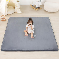 PaPaMat 1.3-inch padding close-up showing plush foam and velvet surface for comfy play.