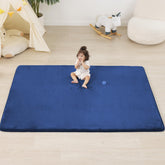 PaPaMat 1.3-inch thick padding cushions babies during crawling and tummy time.