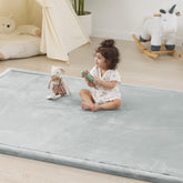 PaPaMat 1.5-inch thick play mat close-up shows plush memory foam comfort for tummy time