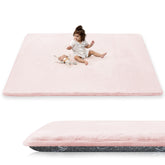 PaPaMat 1.5-inch thick play mat cushioning for plush tummy time and crawling.