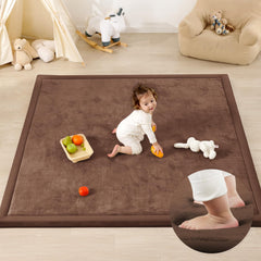 PaPaMat 1.3-inch thick play mat close-up cushions during tummy time