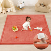 PaPaMat fabric closeup shows oeko-tex certified fabric for safe play.